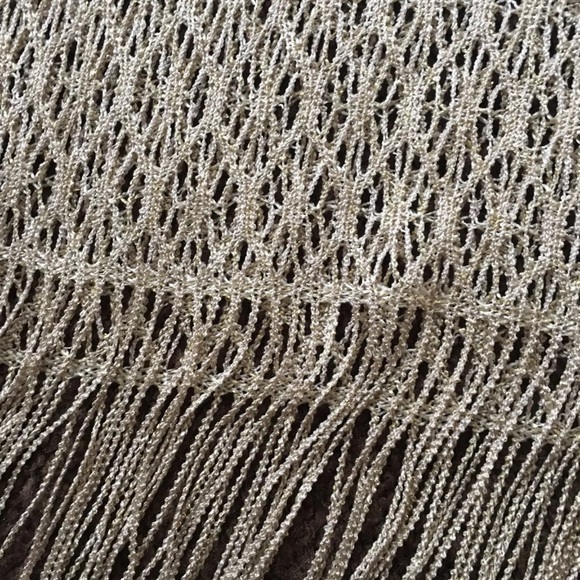 Nordstrom pashmina gold with fringe! NEW - Picture 2 of 5